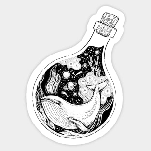 Whale In The Bottle Sticker